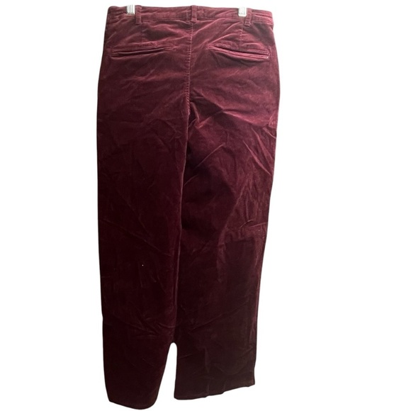 Mod Cloth Madison Corduroy Burgundy Wide Leg Pants Size Small - Picture 6 of 15
